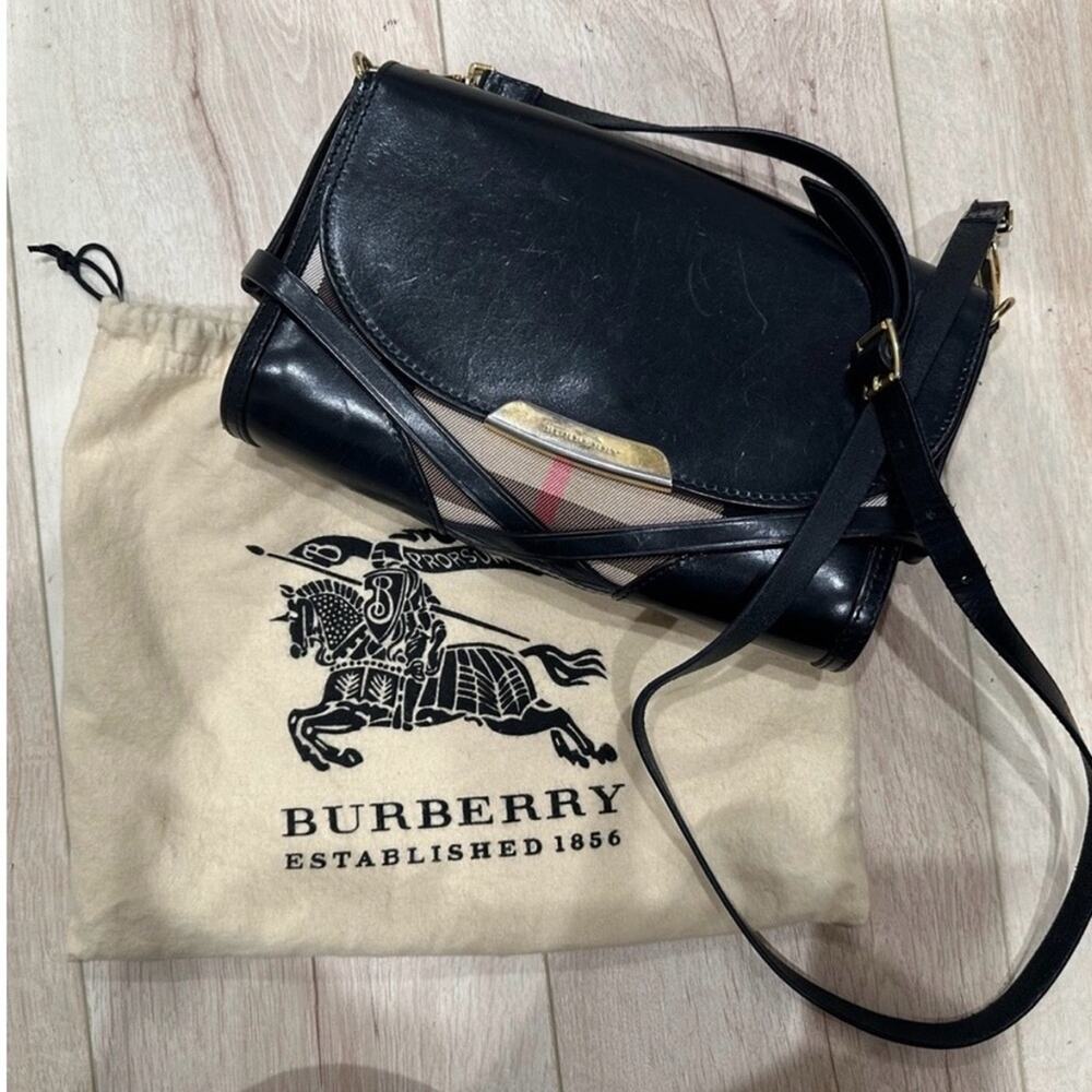 Black Burberry Bridal Abbott Crossbody House Check